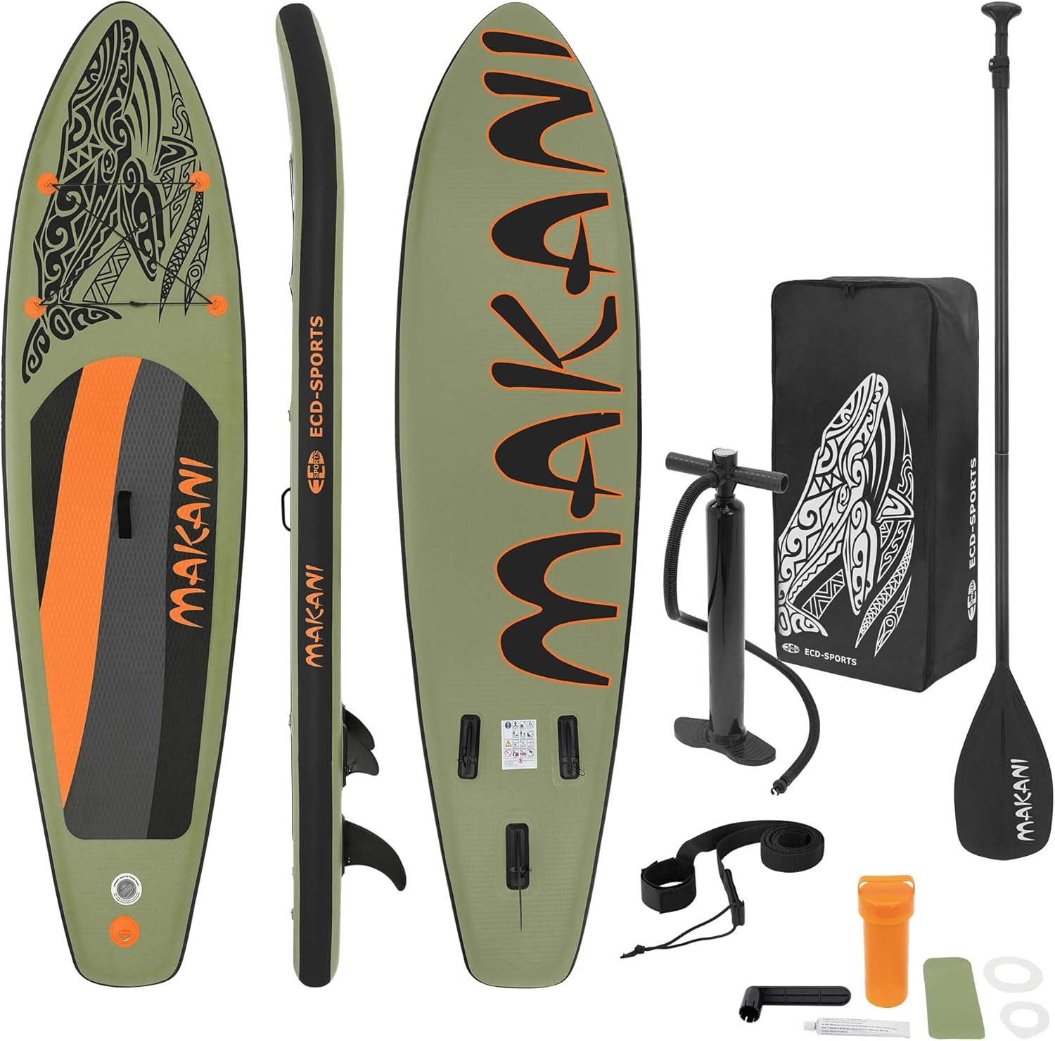 ECD Germany - Stand Up Paddle Série - 305/308/320/380 cm - PVC, 120/150 kg, épaisseur 10/15 cm, sac, pompe