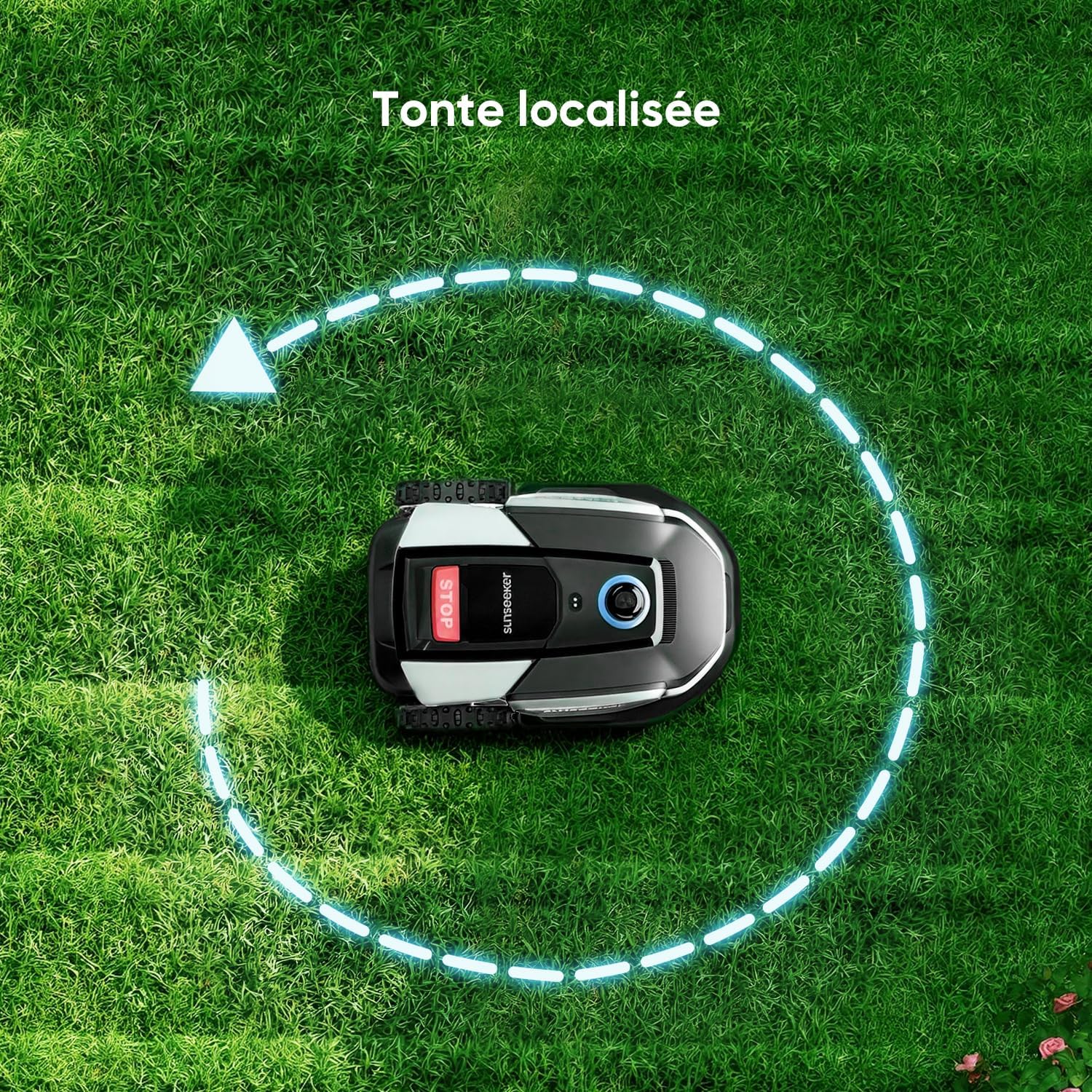 Sunseeker - S4 série - robot tondeuse 1000m² - LiDAR 360°, IA, multi-zones, app