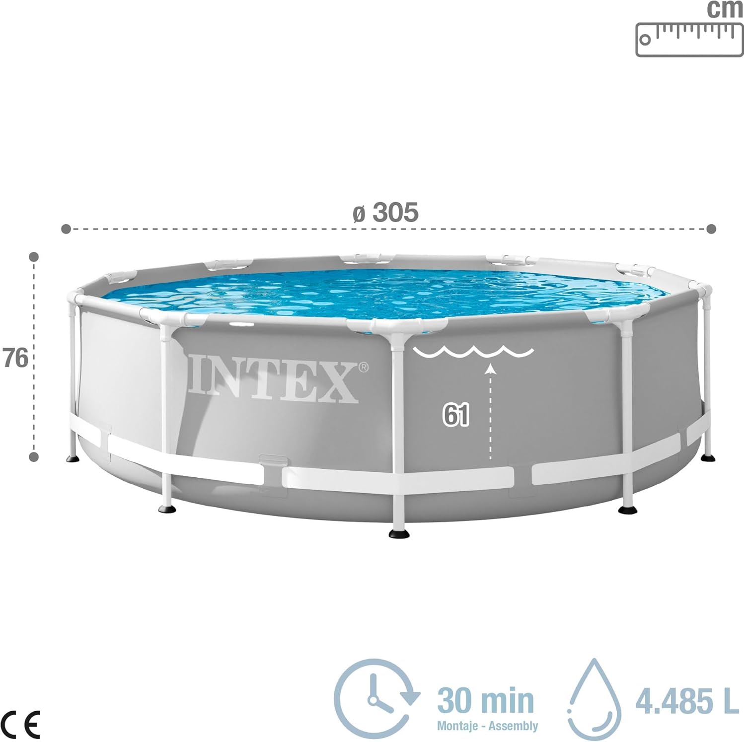 Intex - Prism Frame Série - 3,05 x 0,76m - Piscine tubulaire ronde