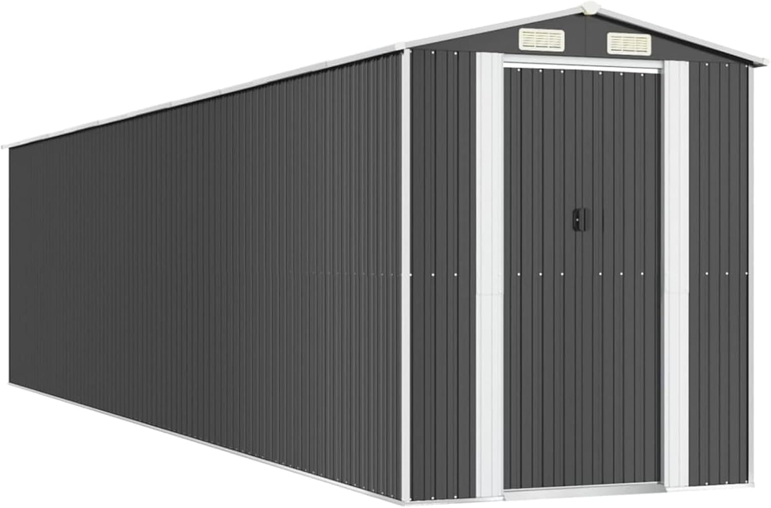 ShGaxin Abri de jardin, abris pour parcelles, abris de jardin, abri de jardin extérieur, maisons préfabriquées, acier galvanisé anthracite 192 x 855 x 223 cm