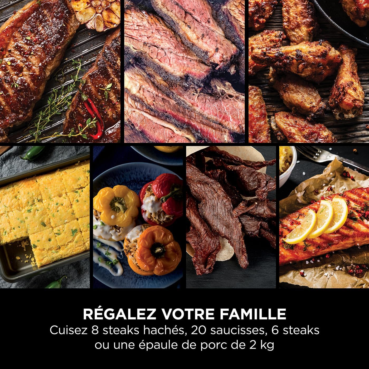 Ninja - barbecue électrique 7en1, air fryer, portatif, OG701EU