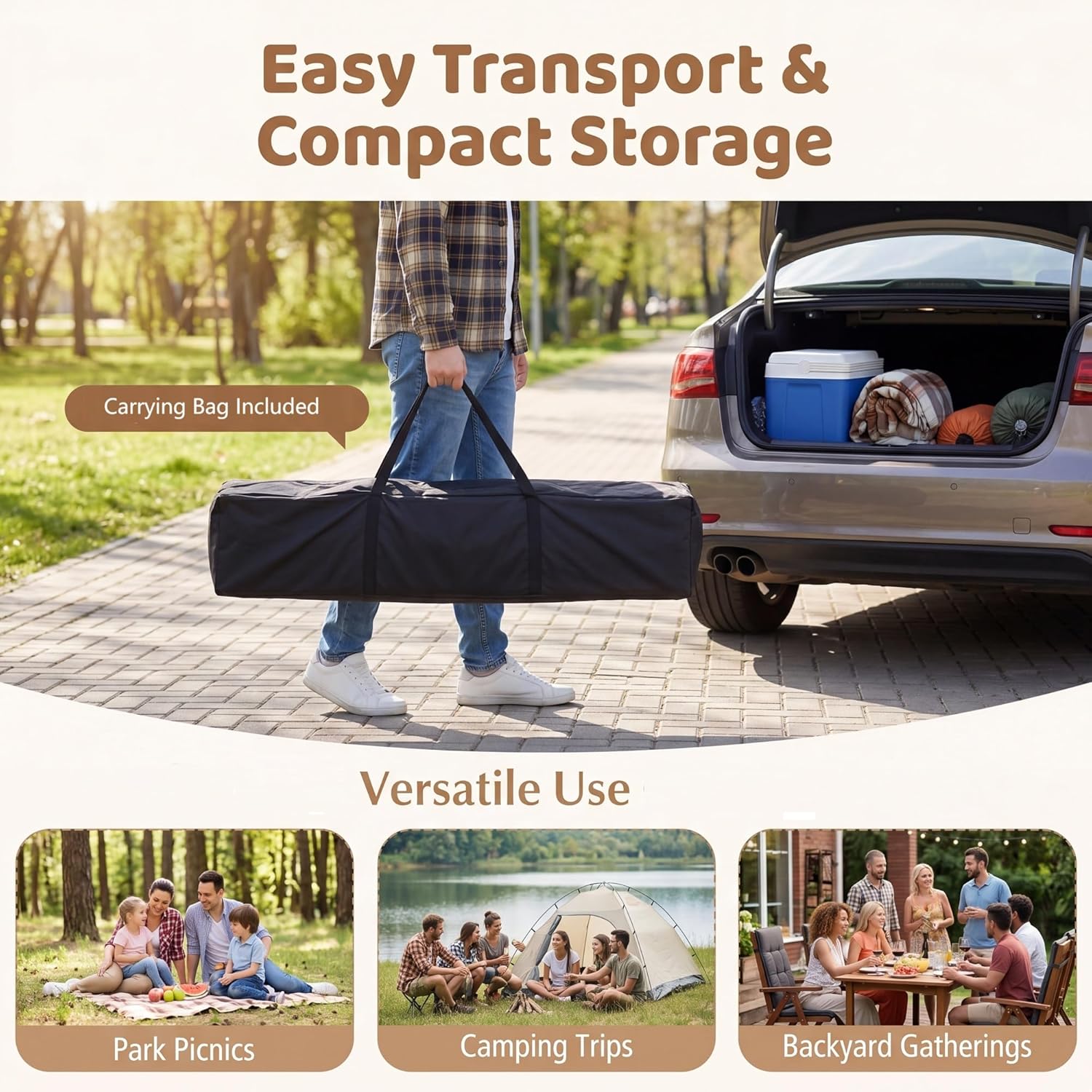 RELAX4LIFE - Tonnelle pliante 4x4 m - moustiquaire, tissu anti-UV