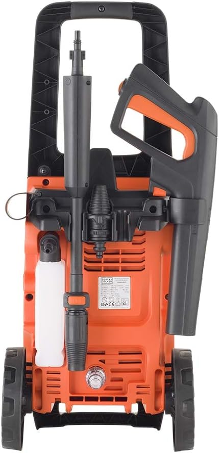Black+Decker Nettoyeur Haute Pression BXPW1600PE avec Patio Cleaner et Brosse Fixe (1600 W, 125 Bar, 420 l/h)