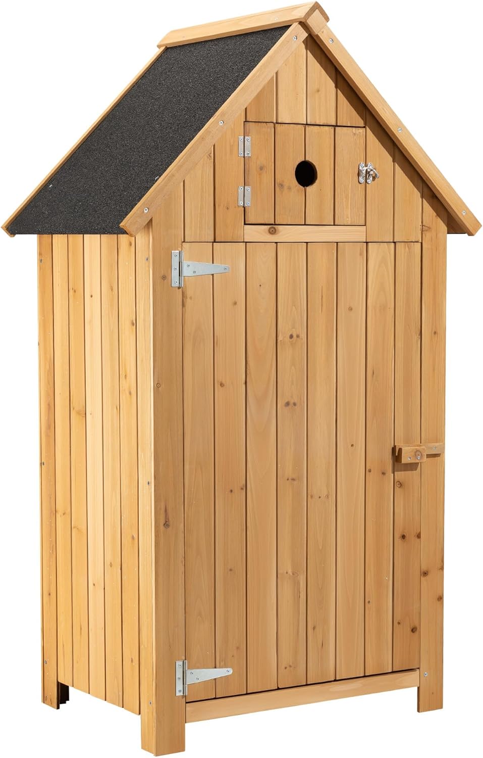 Wiltec - Abri de jardin bois - 770x540x1370mm - toit bitume, 2 portes