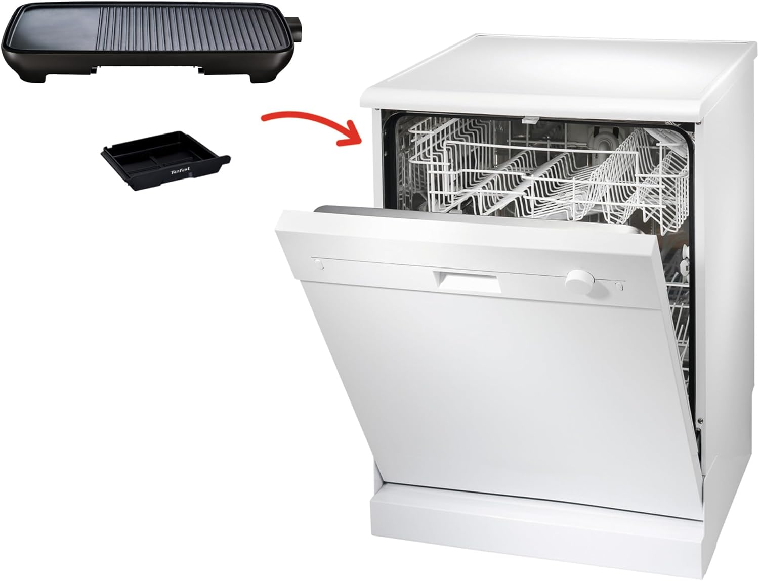 Tefal - Plancha Grill Malaga - grande capacité - 2000W, 1/3 plancha, 2/3 gril, antiadhésif, lave-vaisselle - TG391812