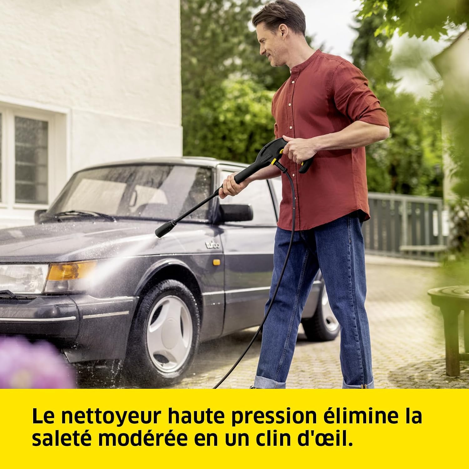 Kärcher Nettoyeur Haute Pression K 4 Classic Home, Pression : Max. 130 Bar, Débit : 420 l/h, Surface : 30 m²/h, Filtre à Eau, Poids : 4,6kg, Pistolet Haute Pression, Rotabuse, Lance, Home Kit
