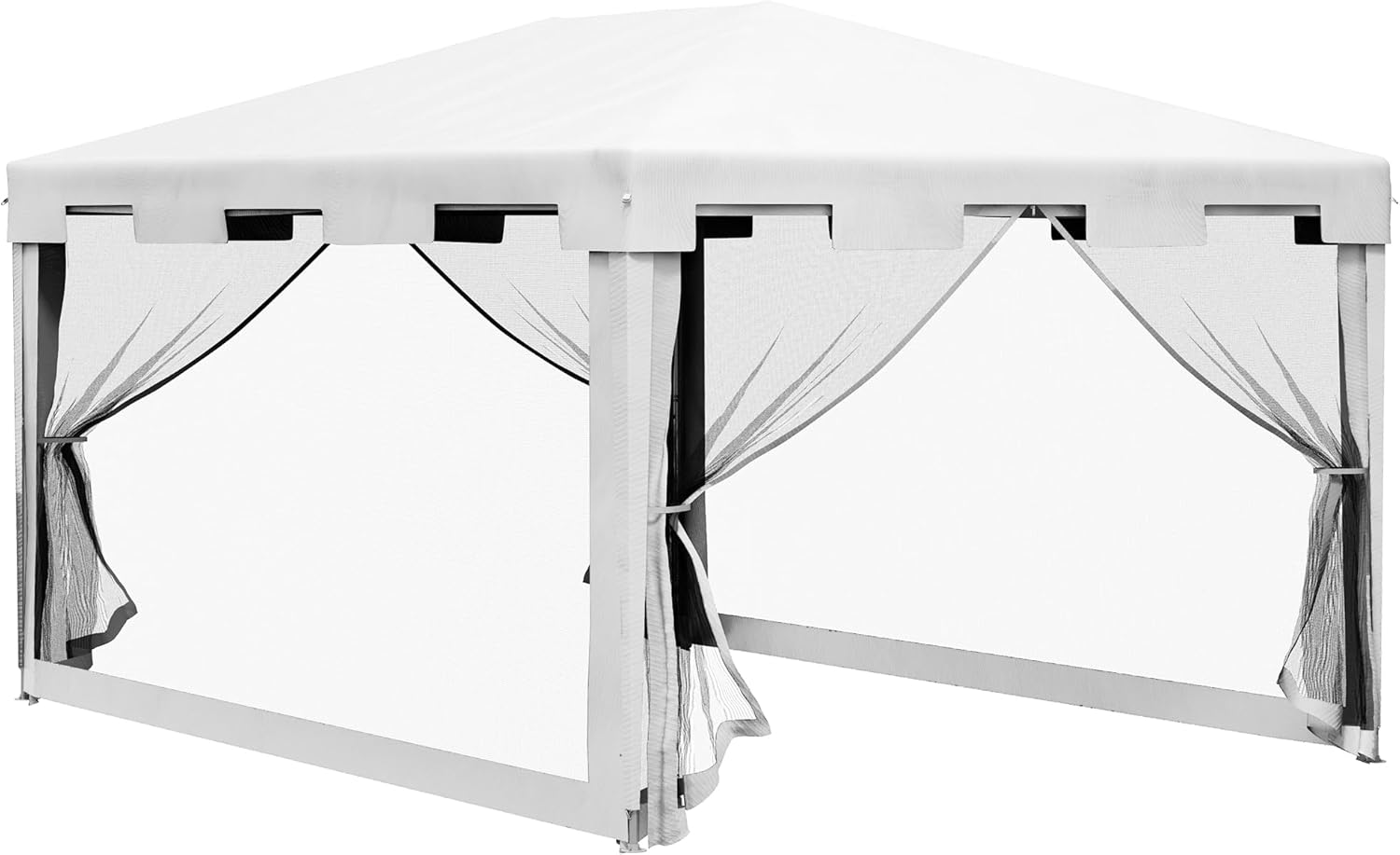Outsunny - Tonnelle série réceptions - 3x4m - parois maille, 2 portes, blanc