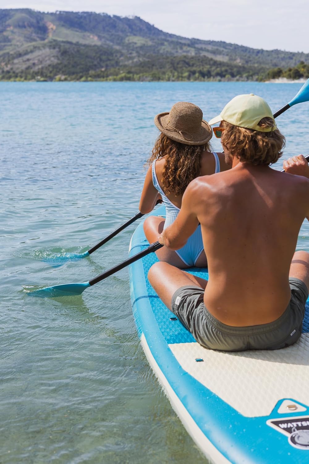 Wattsup - Sup Stand Up Paddle Gonflable - Gamme Essentials - Dropstitch - Pack Complet : Pagaie 2in1 Leash Pompe Sac de Transport