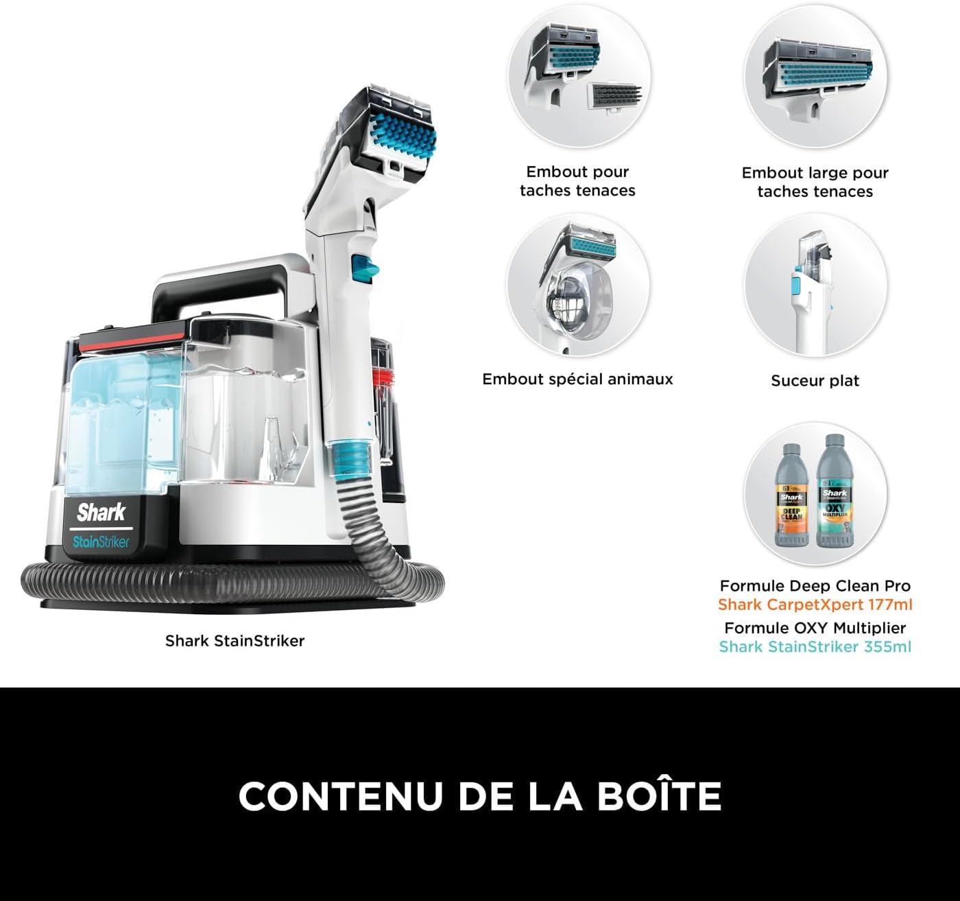 Shark - StainStriker portable 450W - 5 outils, 2 formules - PX200EUT