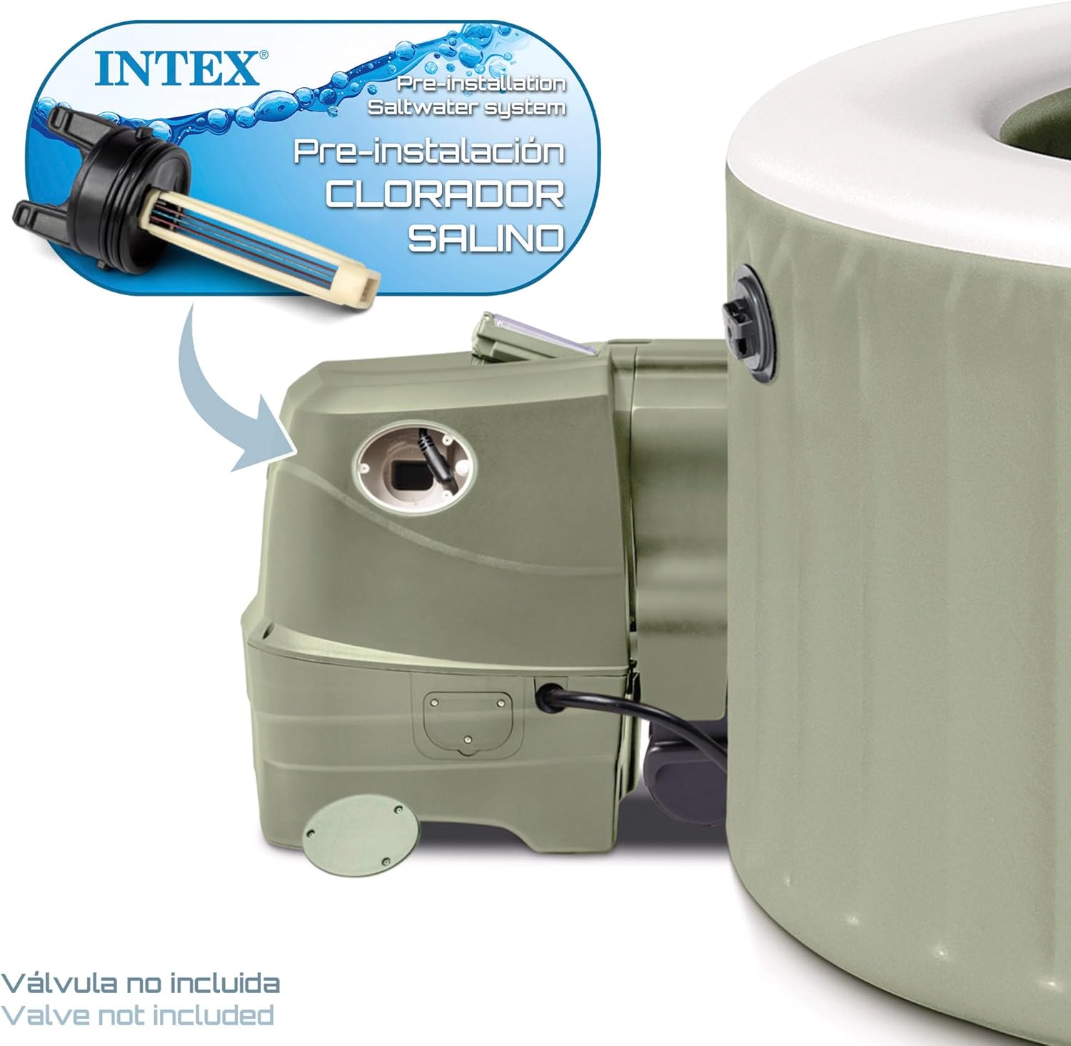 Intex - PureSpa Olive Série 4 places - relaxation et confort - 28426NP