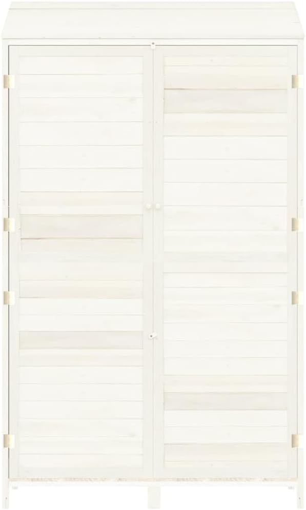 vidaXL - Hangar de jardin solide 102x52x174,5 cm bois blanc