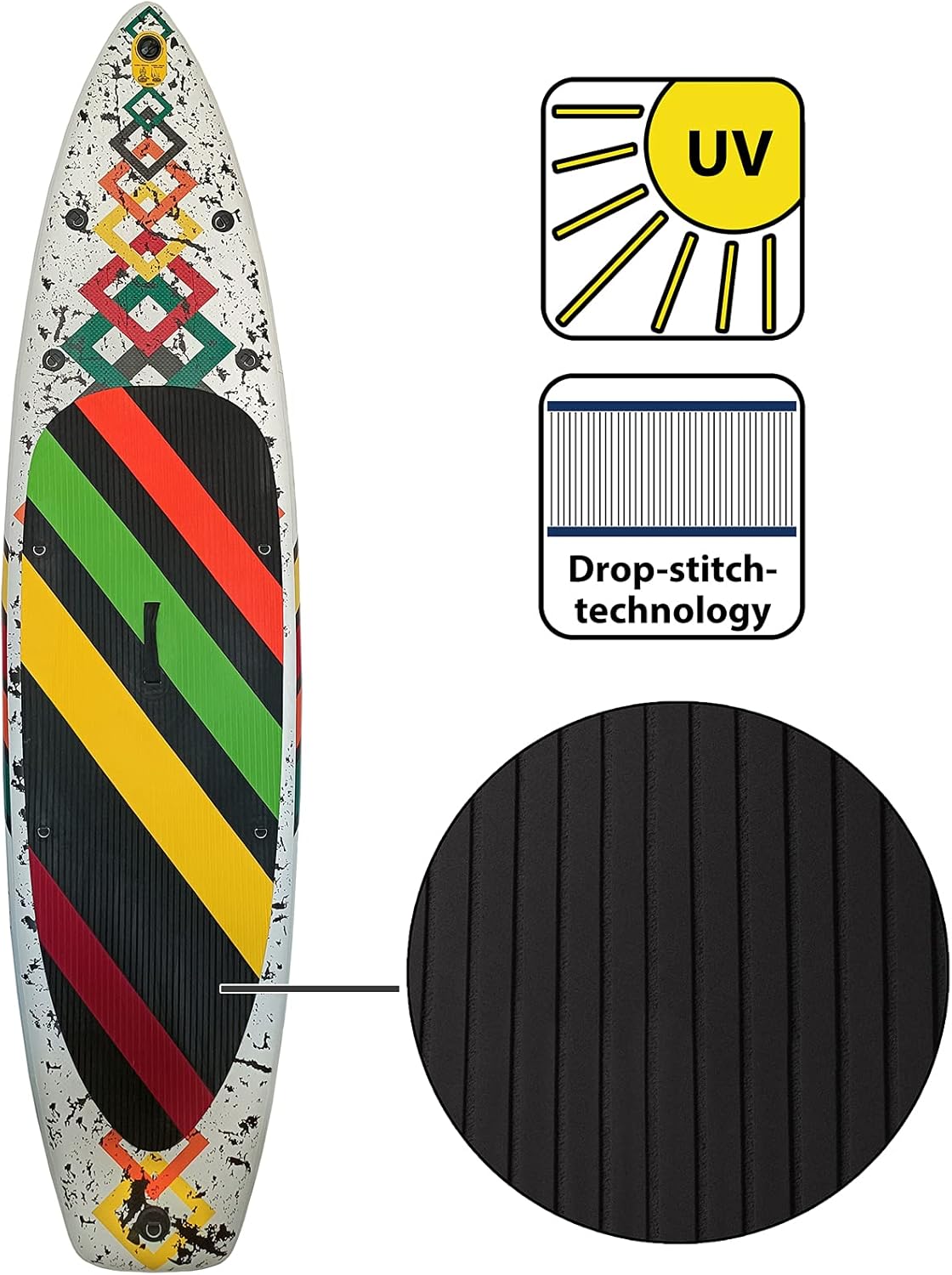 ALPIDEX - SUP Board 320x76x15 cm - gonflable, sac, pagaie, max 200kg